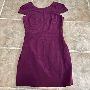 Tibi Low Back Mini Dress - Magenta